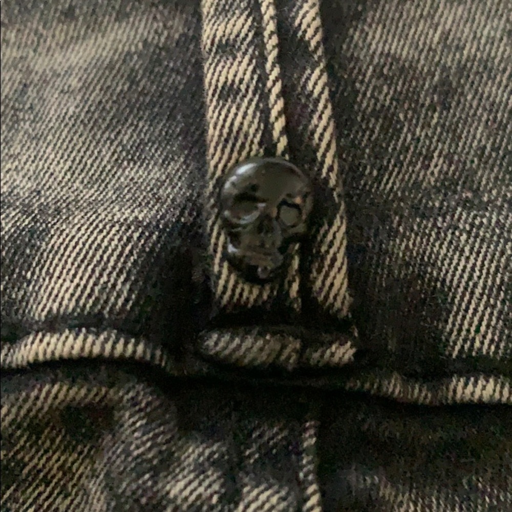 Black acid wash skinny jeans